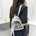 thumbnail image 1 of WZXPWT PVC Transparent Backpack, Clear Plastic School Bag, Waterproof Candy Colored Student Bookbag, Large Capacity Zippered Shoulder Bag, 1 of 6