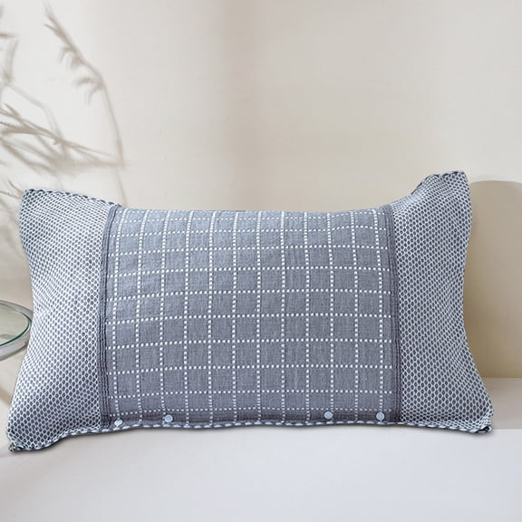 WZXPWT Pillowcase, Elegant Jacquard Pillow Cover with Floral Design, Soft Cotton Pillow Wrap, Antislip Pillow Shield for Comfortable Sleep