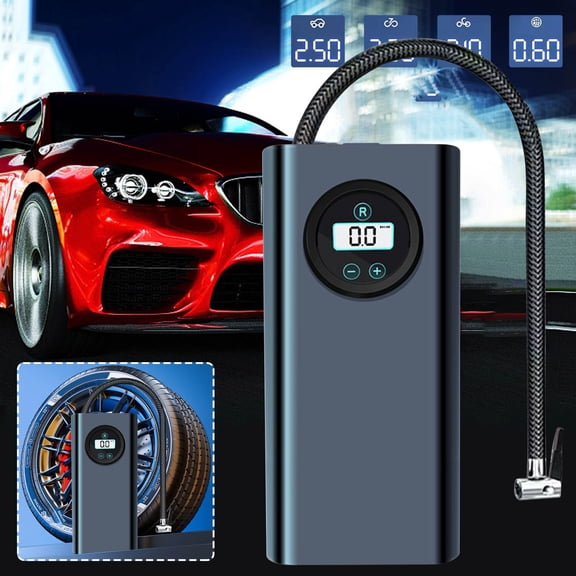 WZXPWT Portable Car Tire Inflator Pump, High-Power Rechargeable Tire Pump with Digital Display, Universal Automotive Air Compressor for Car, Motorcycle, Bicycle, and Sports Equipment