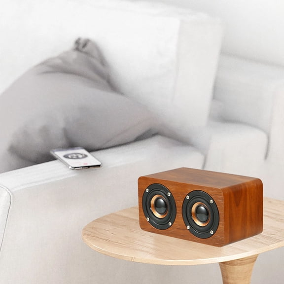 WZXPWT Portable Compact Bluetooth Speaker with Built-in Microphone, Versatile Wireless Speaker for Home, Travel, and Outdoors, Handcrafted Wooden Enclosure for Superior Sound Quality