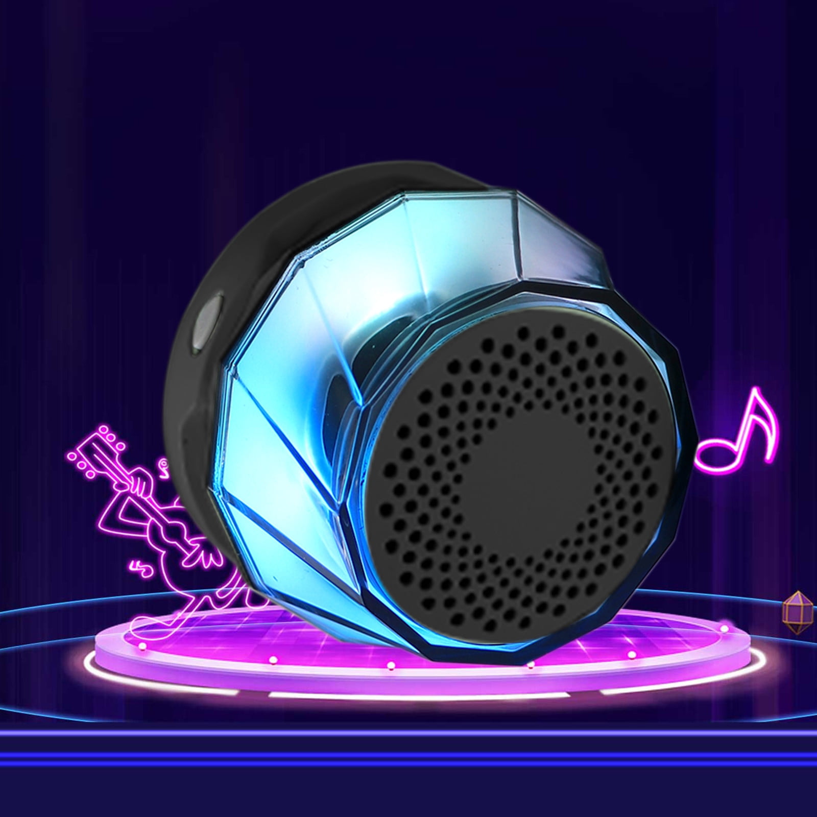 WZXPWT Portable LED Magnetic Suction Bluetooth Speakers with Large ...
