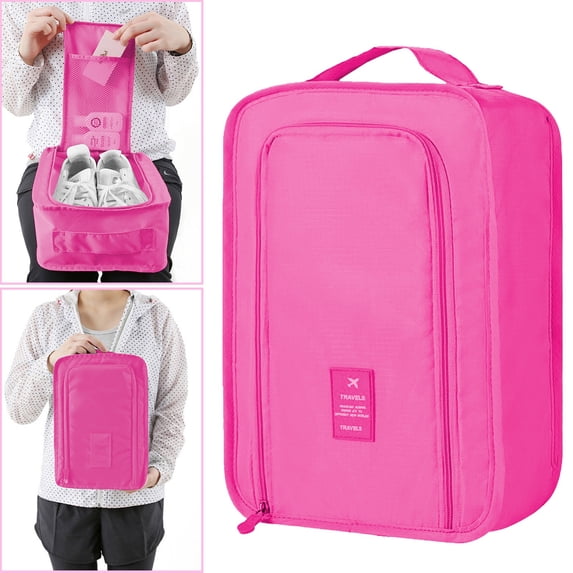 WZXPWT Portable Shoe Organizer, Multifunctional Shoe Storage Bag for Travel, Foldable Shoe Carrying Case, Compact Footwear Storage Solution