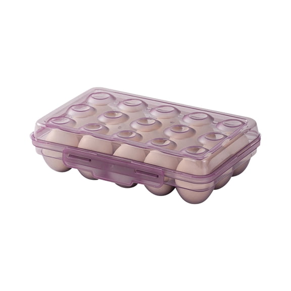 WZXPWT Portable Stackable Egg Storage Box, Food Grade Preservation Container, Household Refrigerator Organizer, Transparent Egg Carrier with Handle