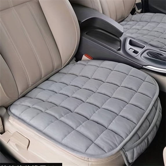 WZXPWT Premium Memory Silk Car Seat Cushion, 20"x20" Non-Slip Universal Car Seat Pad with Storage Pouch - Orthopedic Support & Durable Design for Long Drives & Daily Commute(Gray)