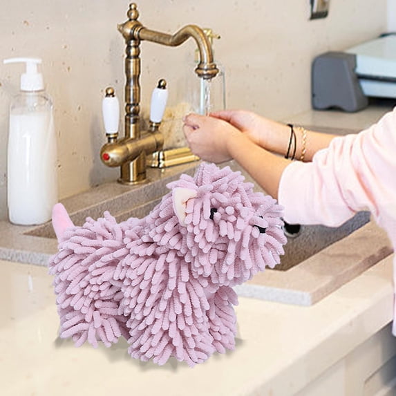 WZXPWT Puppy Hand Towel, Super Absorbent Dog Shaped Towel for Kitchen and Bathroom, Multi-Functional Animal Wipes for Easy Drying, Versatile Hanging Pet Towel for Home Decor
