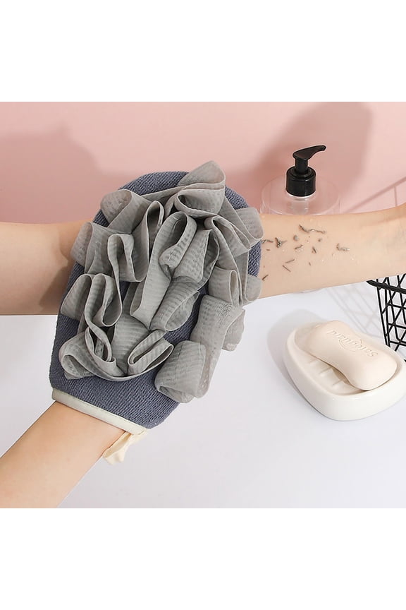 Purpose Bath Towel, Fine Yarn Bath Mitt, Soft Back Scrubber, Women's Bath Gloves with Adjustable Strap