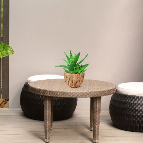 WZXPWT Rattan Woven Flower Pot Cover, Handcrafted Plant Basket, Natural Storage Container, Decorative Garden Vase Basket