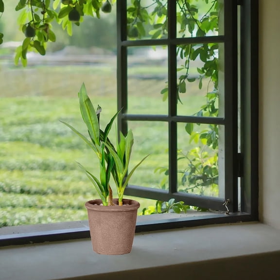 WZXPWT Artificial Green Plant, Simulation Potted Greenery for Home Decoration, Faux Houseplant for Office and Lobby Aesthetics, Lifelike Decorative Flora for Living Space