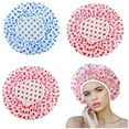 thumbnail image 1 of WZXPWT Reusable Waterproof Shower Cap, 2-Pack Elastic Travel-Ready Bath Caps - Oversized 17" Spa/Hotel/Home Use with Non-Slip Design, 1 of 7