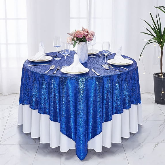 WZXPWT Round Sequin Tablecloth, Glittering Decorative Table Cover for Events, Shimmering Festive Table Fabric, Sparkly Party Table Overlay for Weddings and Celebrations