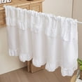 thumbnail image 1 of WZXPWT Ruffled Decorative Short Curtain, Half Window Treatment for Cabinets, Stylish Coffee Curtain for Living Spaces, Chic Kitchen Privacy Curtain for Home Decoration, 1 of 6