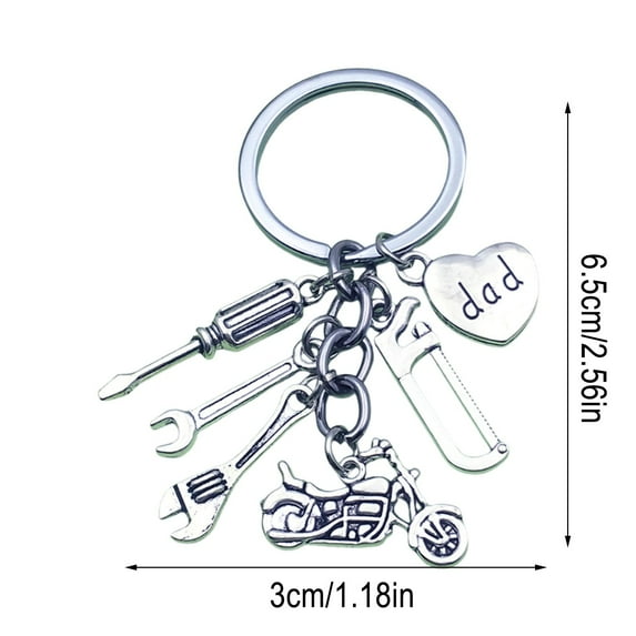 WZXPWT Keychain Tool Pendant, Versatile Keyring Tool with Mini Accessories, Handy Tool Keychain for DIY Enthusiasts, Unique Wrench Drill Keyring for Dads