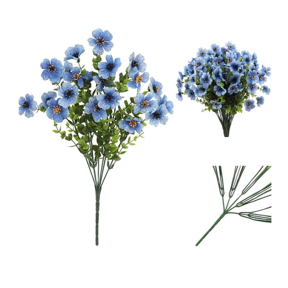 WZXPWT Silk Flower Bouquet, Decorative Artificial Violet Floral Arrangement, Simulation Violet Decor for Home, Office, and Party Decoration