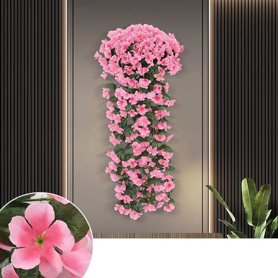 WZXPWT Simulation Violet Wall Hanging, Artificial Plastic Wrapping Plants for Home Wedding Decoration, Ceiling Floral Arrangement