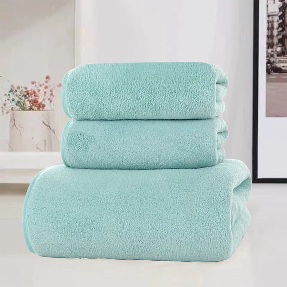 WZXPWT Soft Linen 3 Pc Towel Set, Highly Absorbent Bath Towels, Quick-Dry Hand Towels, Durable Washcloths for Bathroom Use