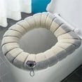 thumbnail image 1 of WZXPWT Soft & Warm Universal Toilet Seat Cover, High Elasticity Thickened Knitted Toilet Ring, Easy-to-Clean Washable Toilet Seat Pad Set, Full Surround Design for Winter Comfort, 1 of 5