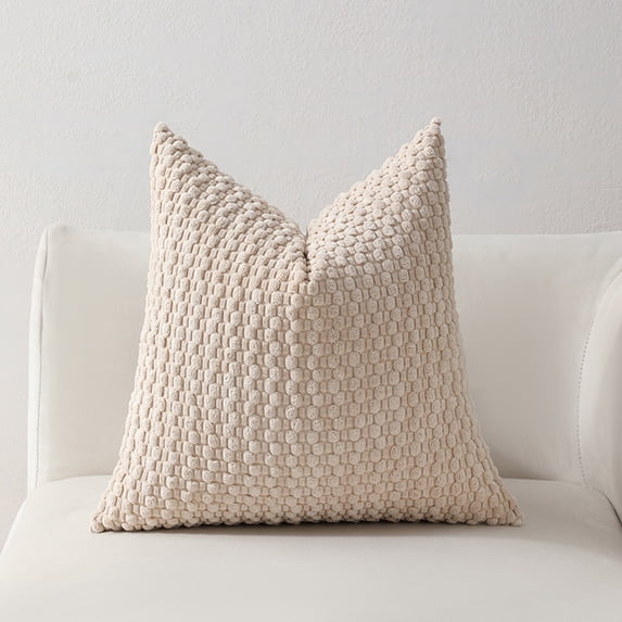 WZXPWT Soft Weave Pillowcase, Breathable Decorative Pillow Shams, Cozy Pillow Cover, Elegant Weave Cushion Case
