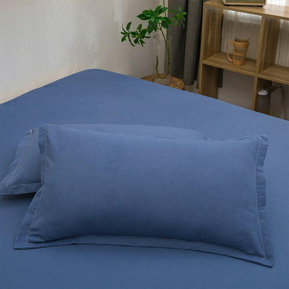 WZXPWT Solid Color Queen Pillowcase, 20"x30" Polyester Sleep Pillow Cover, Breathable and Soft Pillow Sham