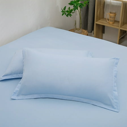WZXPWT Solid Color Queen Pillowcase, 20"x30" Polyester Sleep Pillow Cover, Breathable and Soft Pillow Sham