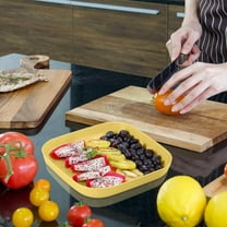 WZXPWT Square Fruit Tray, Home Living Room Coffee Table Candy Dish, Multipurpose Food Platter (18x18cm)