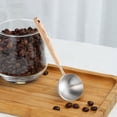 thumbnail image 1 of WZXPWT Stainless Steel Coffee Measuring Spoon, Wooden Handle Tea & Baking Food Scoop – Versatile Seasoning & Milk Powder Auxiliary Spoon, 1 of 6