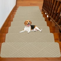 WZXPWT Stair Mat, Non-Slip Staircase Carpet, Absorbent Silent Step Mat, Adhesive-Free Self-Adhesive Stair Treads, Customizable and Washable Rug
