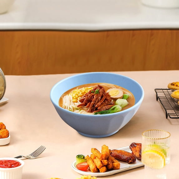 WZXPWT Straw Soup Bowl, Eco-Friendly Dining Bowl for Easy Carrying, Dishwasher Safe Noodle Bowl for Students, Multi-Purpose Soup and Snack Bowl