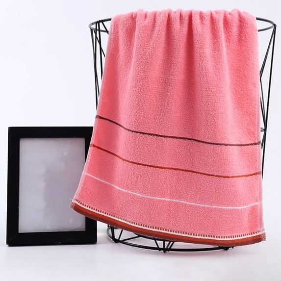WZXPWT Striped Towel, Soft Absorbent Striped Bath Towel, Thick Plush Shower Towel for Home, Quick-Drying Multi-Purpose Towel
