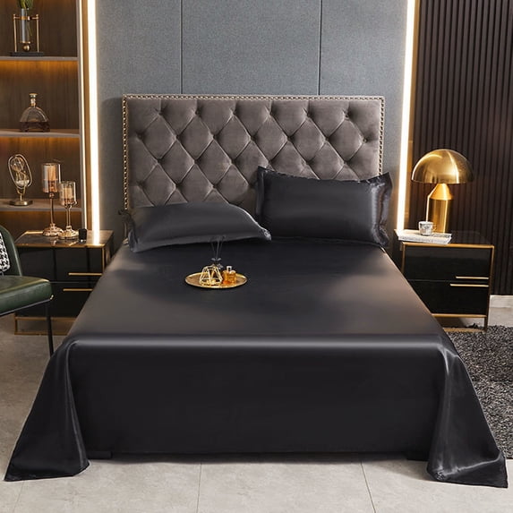 WZXPWT Summer Ice Silk Sheets, 67"x90" Cooling Bed Sheets, Thin Bed Sheet, Wrinkle-Free Mats, Easy Care Machine Washable Bedding