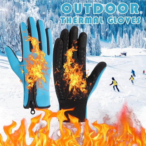 WZXPWT Thermal Gloves, Waterproof and Windproof Cold Weather Gloves for Men and Women, Insulated Touchscreen Gloves for Outdoor Activities, Grip Enhanced Sports Gloves for Comfort and Control