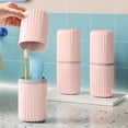 thumbnail image 1 of WZXPWT Travel Toothbrush Holder, Durable Plastic Case, Multifunctional Toothbrush and Toothpaste Organizer, Ideal for Camping and Business Trips, Lightweight and Portable(Pink), 1 of 6