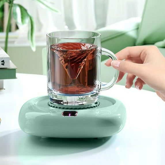 WZXPWT USB Coffee Mug Stirring Saucer, Automatic Drink Mixer, Quick Chill Beverage Stirrer, Portable Auto-Stir Device for Home and Office