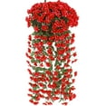 thumbnail image 1 of WZXPWT UV-Resistant Artificial Violet Fence, 220 Silk Flower Privacy Screen - Realistic Garden Hedge for Indoor/Outdoor Use with Easy Installation & Multi-Scenario Decoration(Red), 1 of 6