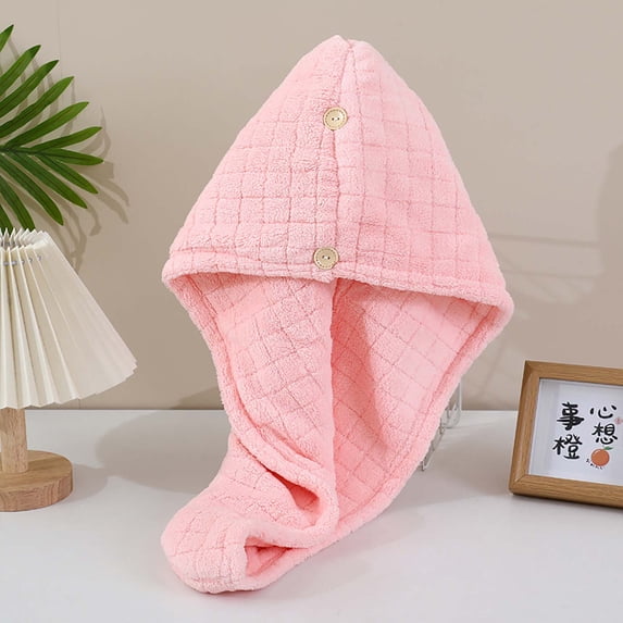 WZXPWT Velvet Hair Dryer Hat, Soft Absorbent Microfiber Towel, Quick-Drying Hair Turban Cap