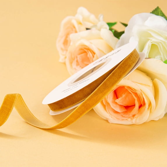 WZXPWT Velvet Ribbon, Wired Edge Velvet Ribbon, Decorative Velvet Ribbon, Polyester Velvet Ribbon
