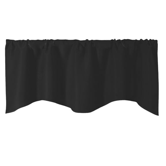 WZXPWT Waterproof Roman Valance Shade, 52" Blackout Curtain for Bathroom/Kitchen - Polyester Window Treatment with Light Control & Easy-Clean Texture(Black)
