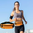 thumbnail image 1 of WZXPWT Waterproof & Shockproof Running Waist Pack, Reflective Fitness Phone Bag for Cycling/Jogging - Adjustable 22-50'' Waist with 6-Inch Phone Storage & Water Bottle Compartment(Orange), 1 of 8