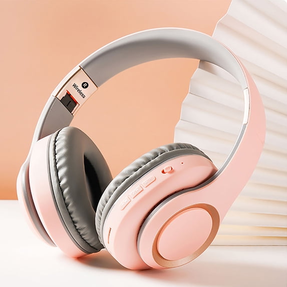 WZXPWT Wireless Bluetooth Headset, Dual-Purpose Bluetooth and Wired Headphones, Metal Telescopic Bluetooth Earphones, Large Earmuff Comfortable Gaming Headset with 40MM Super Speaker