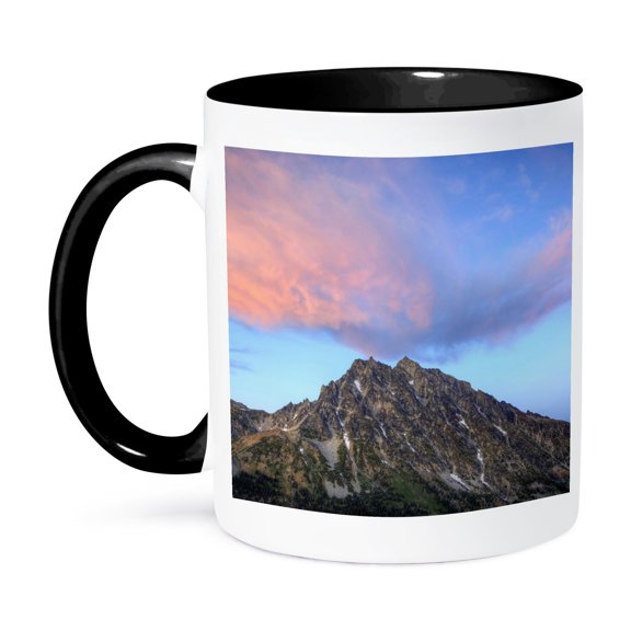 Wa, Alpine Lakes Wilderness, Mount Stuart - Us48 Jwi3941 - Jamie And Judy Wild, 15oz Two-Tone Black Mug