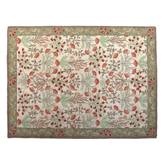 Wa Rugs Handmade Wool Area Rug – Artistic Pattern, Soft & Plush Pile, Durable Hand-Tufted Carpet for Living Room, Bedroom & Home Décor Tulip