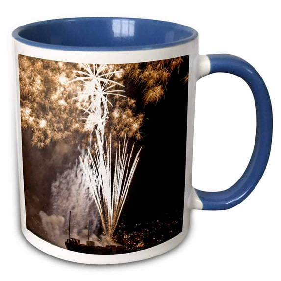 3drose, Wa, Seattle, Lake Union, 4th of July Holiday - Us48 Wsu1339 - William Sutton, 11oz Two-tone Blue Mug