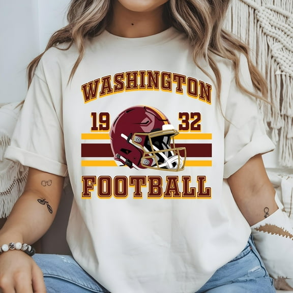 Wa.shing.ton Football T-Shirt, Fan Apparel Vintage Style Football Shirt
