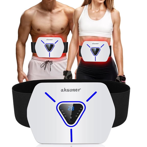 WaJiu ABS Abdominal Training Belt, 3D All-in-One Fitness Muscle Training Machine, 8 Modes 30Levels, Exercise Abdominal Muscle Toning Belt for Men & Women, Home Office