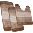 WaLensee 3Pieces AntiSlip Bath Rug Set, NonSlip Bathroom Rugs Contour