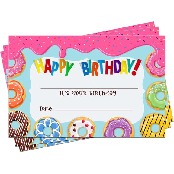 Waahome 30Pcs Happy Birthday Certificates for Kids, Classroom Award Certificates from Teacher, Student Party Supplies & Keepsakes