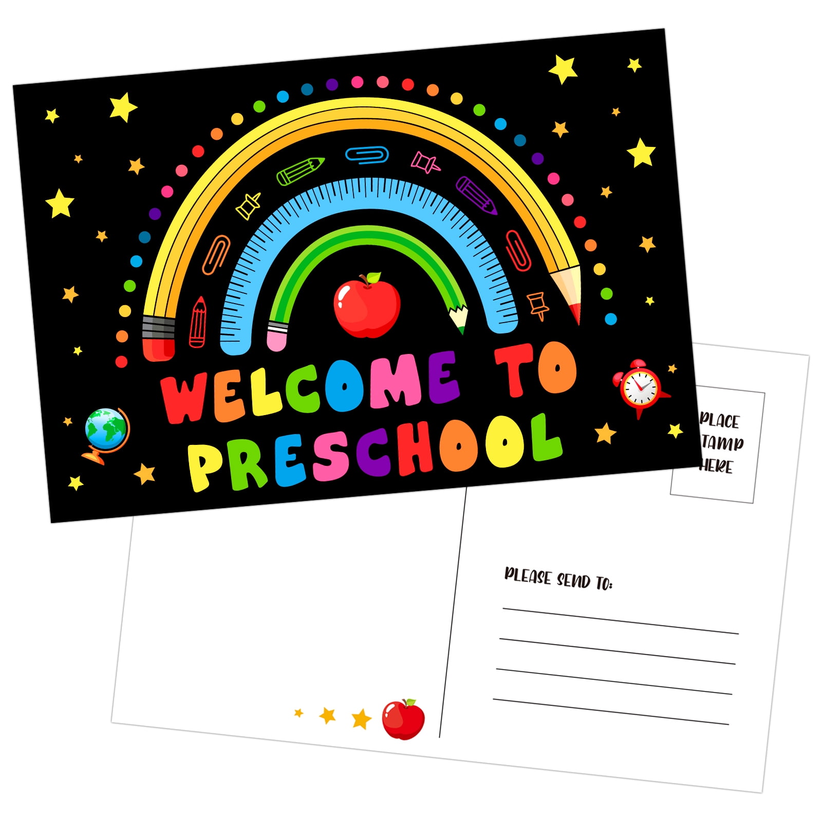 WaaHome 30PCS Welcome to Kindergarten Postcards for Kids from Teacher Back  to School Postcards Welcome to Our Class Kindergarten Preschool Classroom  Postcards Gifts for Students Kids Teacher Supplies 