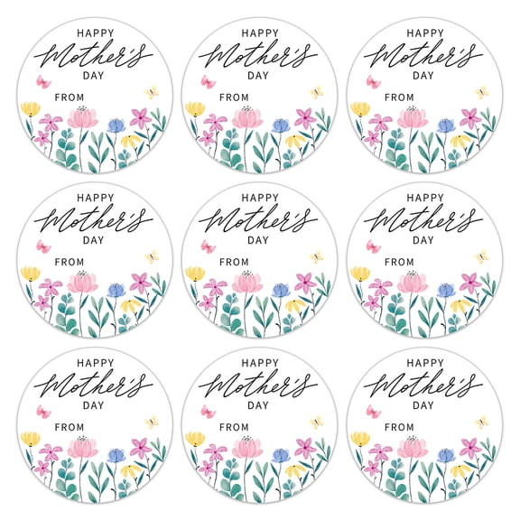 WaaHome 36pcs Personalized Mothers Day Label Stickers 1.5" Happy Mother's Day Gifts Tag Stickers Happy Mother's Day Envelop Seal Stickers