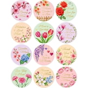 WaaHome 72pcs Happy Mothers Day Labels Stickers - 1.5" Floral Mom Gift Tags Thank You Labels Mothers Day Gifts Round Envelope Seals for Gift Wrapping Card Making Boxes Decorations Party Supplies