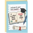 thumbnail image 1 of WaaHome 8th Grade Graduation Card for Boys - Funny Level Complete Design Middle School Graduation Card for Boys Best 8th Grade Graduation Gifts Gift with Gold Envelope & Sealing Sticker, 5.5 x 8 Inch, 1 of 8