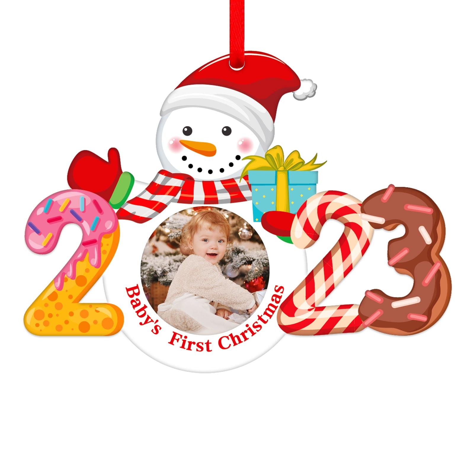 WaaHome Babys First Christmas Picture Frame Ornaments 2023 My First